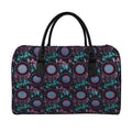 Purple And Blue Dream Catcher Print Leather Duffel Bag