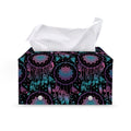 Purple And Blue Dream Catcher Print Leather Tissue Box Cover