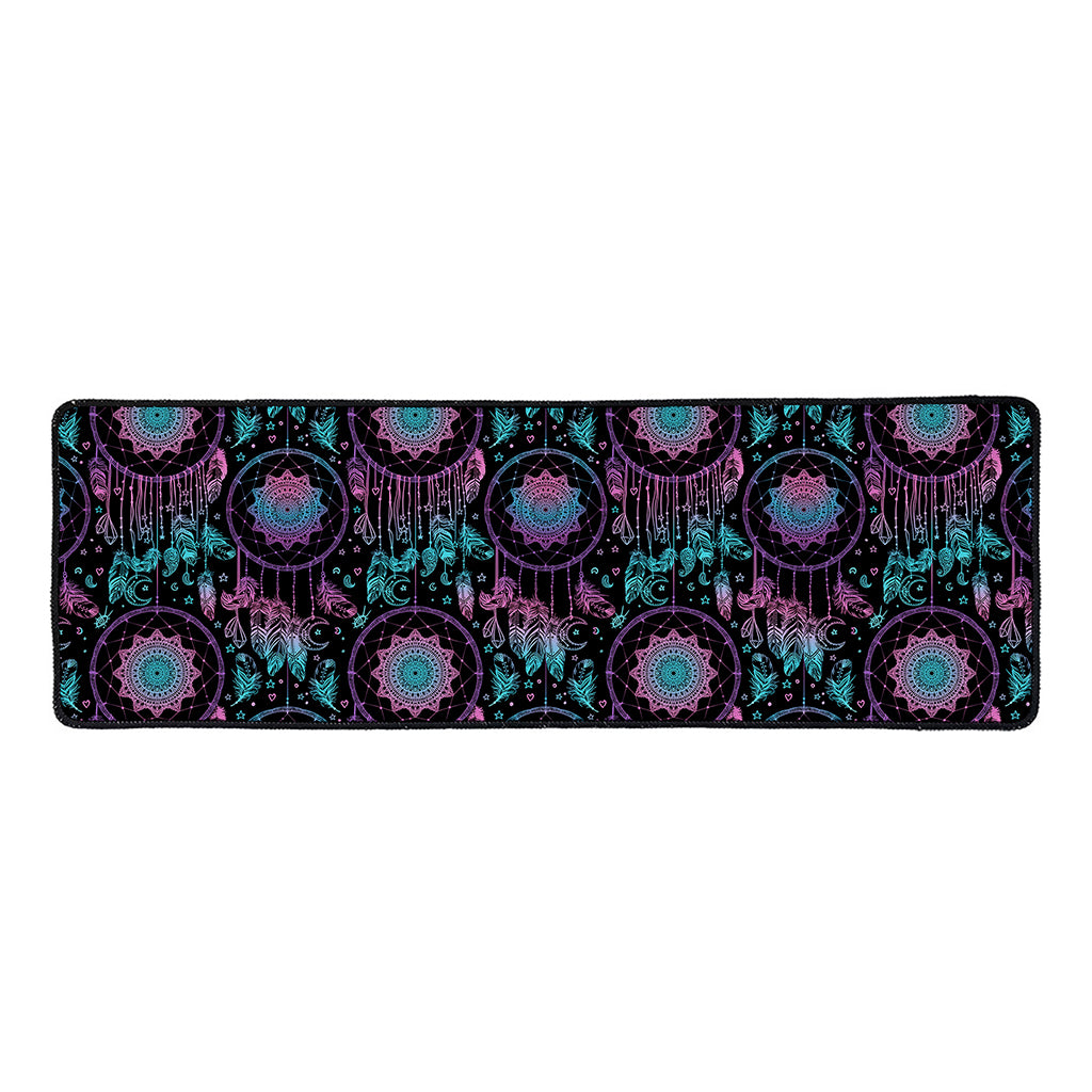 Purple And Blue Dream Catcher Print Long Kitchen Mat