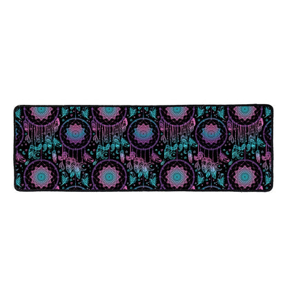 Purple And Blue Dream Catcher Print Long Kitchen Mat