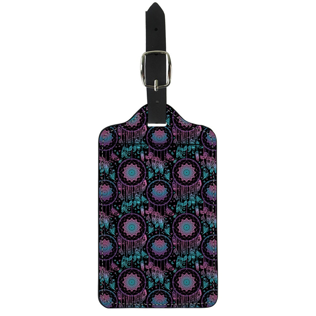 Purple And Blue Dream Catcher Print Luggage Tag