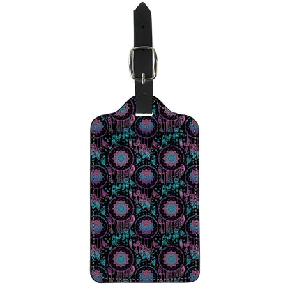 Purple And Blue Dream Catcher Print Luggage Tag
