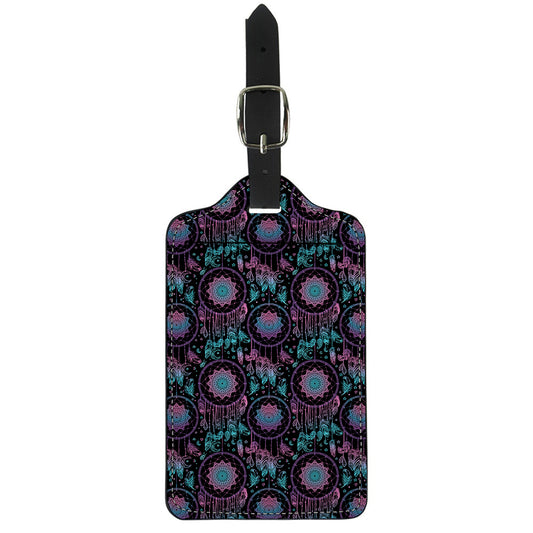 Purple And Blue Dream Catcher Print Luggage Tag