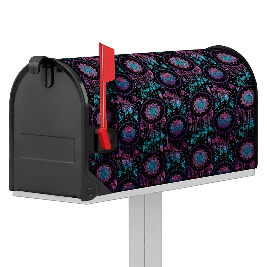 Purple And Blue Dream Catcher Print Mailbox Cover