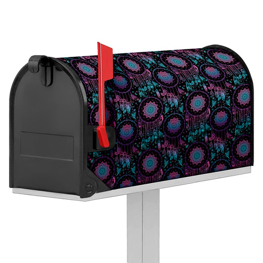 Purple And Blue Dream Catcher Print Mailbox Cover