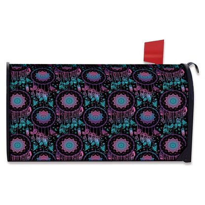 Purple And Blue Dream Catcher Print Mailbox Cover