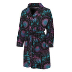 Purple And Blue Dream Catcher Print Men's Bathrobe