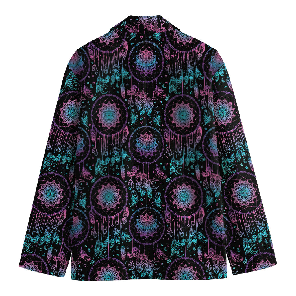 Purple And Blue Dream Catcher Print Men's Blazer