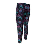 Purple And Blue Dream Catcher Print Men's Compression Pants