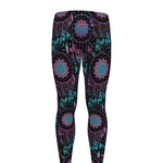 Purple And Blue Dream Catcher Print Men's leggings