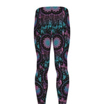 Purple And Blue Dream Catcher Print Men's leggings