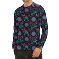 Purple And Blue Dream Catcher Print Men's Long Sleeve Rash Guard