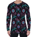 Purple And Blue Dream Catcher Print Men's Long Sleeve T-Shirt
