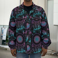 Purple And Blue Dream Catcher Print Men's Shirt Jacket