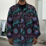 Purple And Blue Dream Catcher Print Men's Shirt Jacket