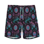 Purple And Blue Dream Catcher Print Men's Sports Shorts