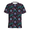 Purple And Blue Dream Catcher Print Men's Athletic T-Shirt