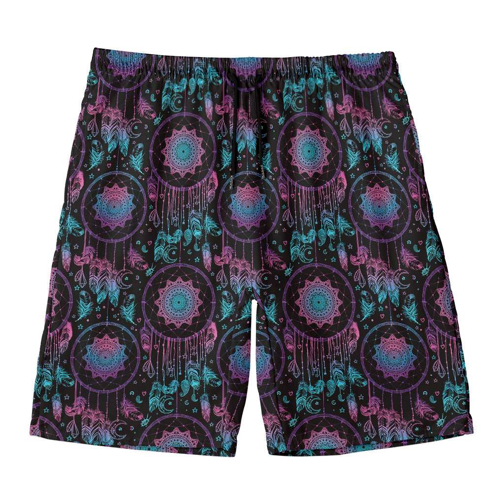 Purple And Blue Dream Catcher Print Men's Swim Trunks