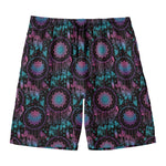 Purple And Blue Dream Catcher Print Men's Swim Trunks