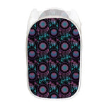 Purple And Blue Dream Catcher Print Mesh Laundry Hamper