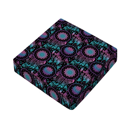 Purple And Blue Dream Catcher Print Outdoor Seat Cushion Cover