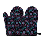 Purple And Blue Dream Catcher Print Oven Mitts