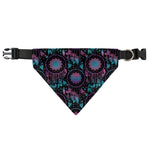 Purple And Blue Dream Catcher Print Over The Collar Dog Bandana