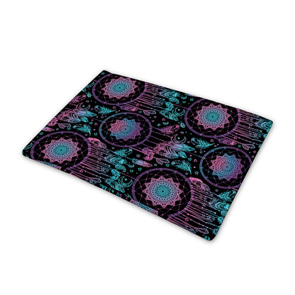 Purple And Blue Dream Catcher Print Pet Cooling Mat Cover