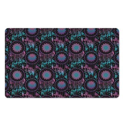 Purple And Blue Dream Catcher Print Polyester Doormat