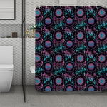 Purple And Blue Dream Catcher Print Polyester Shower Curtain
