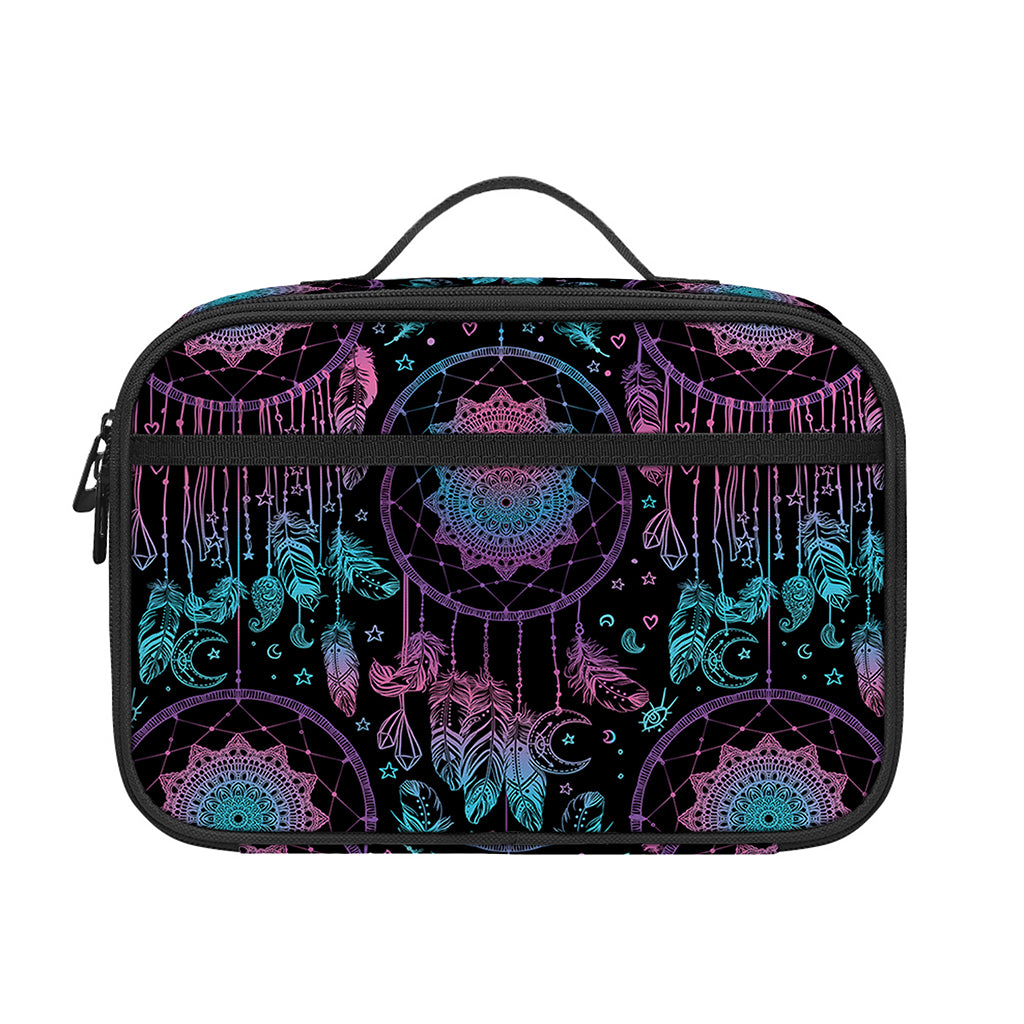 Purple And Blue Dream Catcher Print Portable Lunch Bag