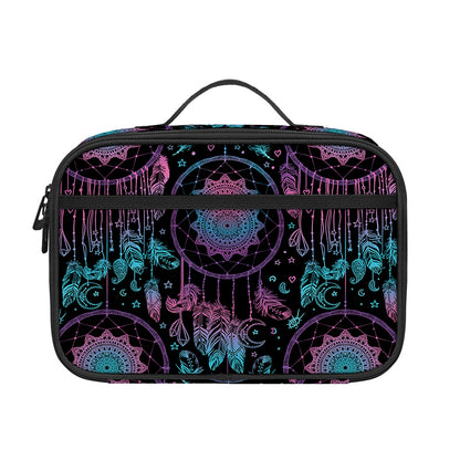 Purple And Blue Dream Catcher Print Portable Lunch Bag