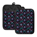 Purple And Blue Dream Catcher Print Pot Holders With Pocket