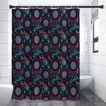 Purple And Blue Dream Catcher Print Premium Shower Curtain