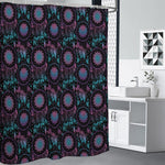 Purple And Blue Dream Catcher Print Premium Shower Curtain