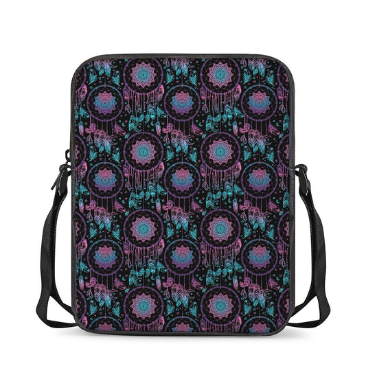 Purple And Blue Dream Catcher Print Rectangular Crossbody Bag