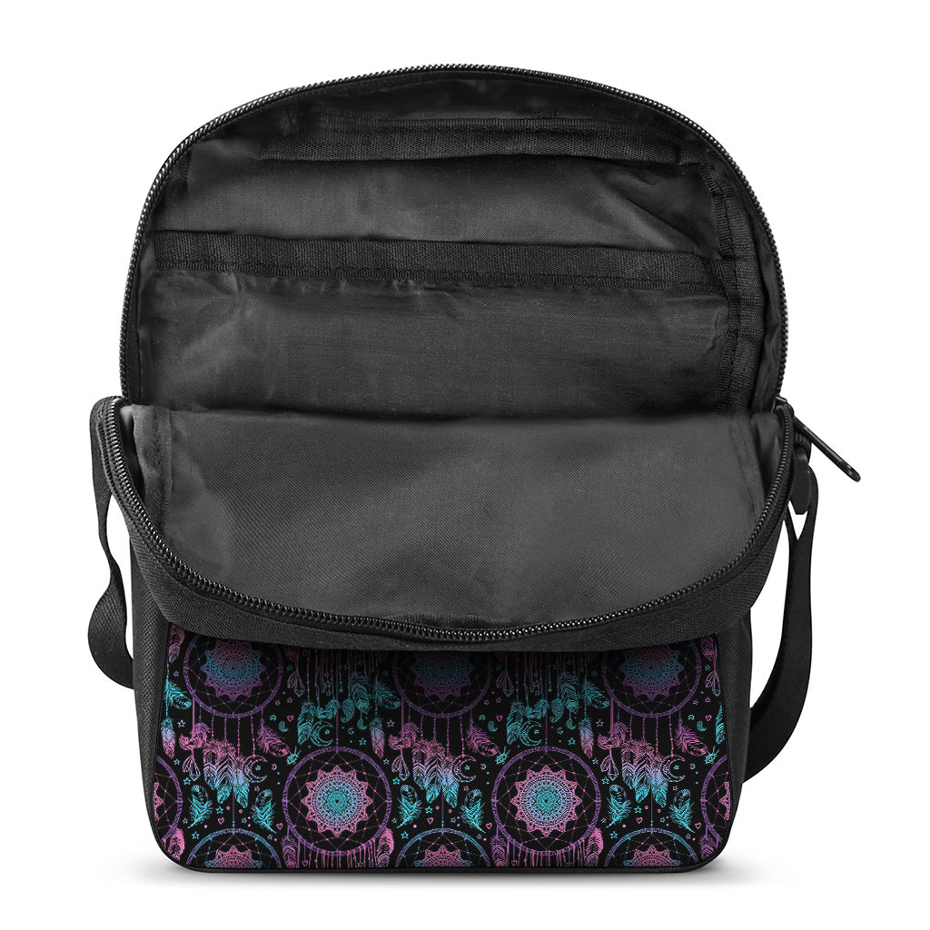 Purple And Blue Dream Catcher Print Rectangular Crossbody Bag