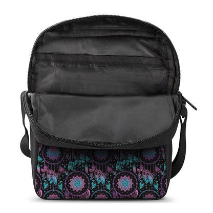 Purple And Blue Dream Catcher Print Rectangular Crossbody Bag