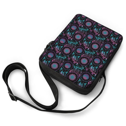 Purple And Blue Dream Catcher Print Rectangular Crossbody Bag