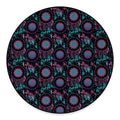 Purple And Blue Dream Catcher Print Round Floor Mat