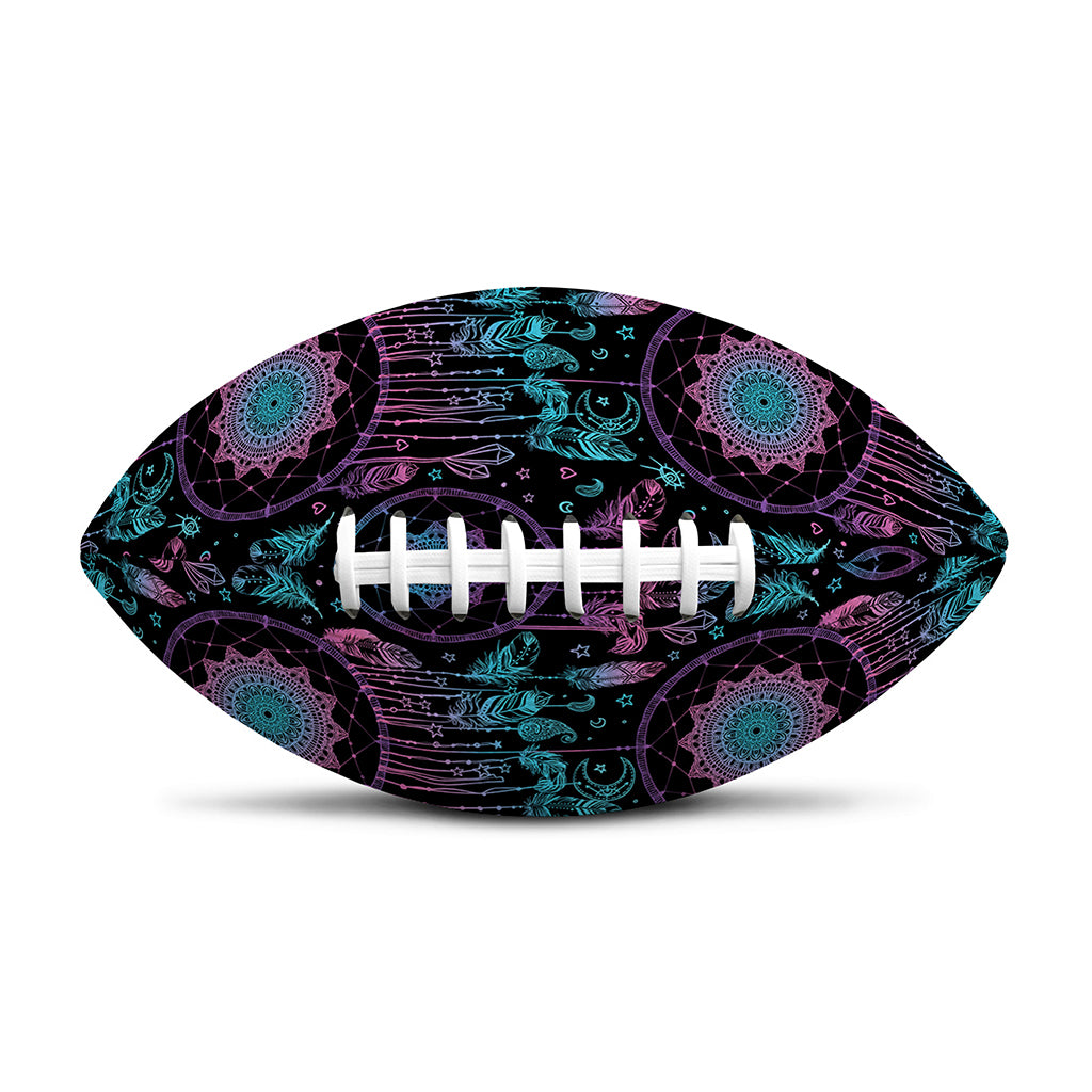 Purple And Blue Dream Catcher Print Rugby Ball
