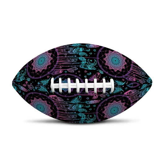 Purple And Blue Dream Catcher Print Rugby Ball