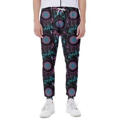 Purple And Blue Dream Catcher Print Scuba Joggers