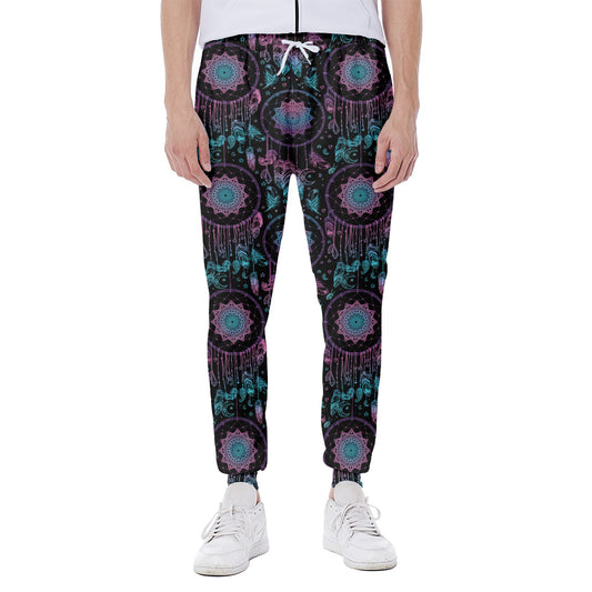 Purple And Blue Dream Catcher Print Scuba Joggers