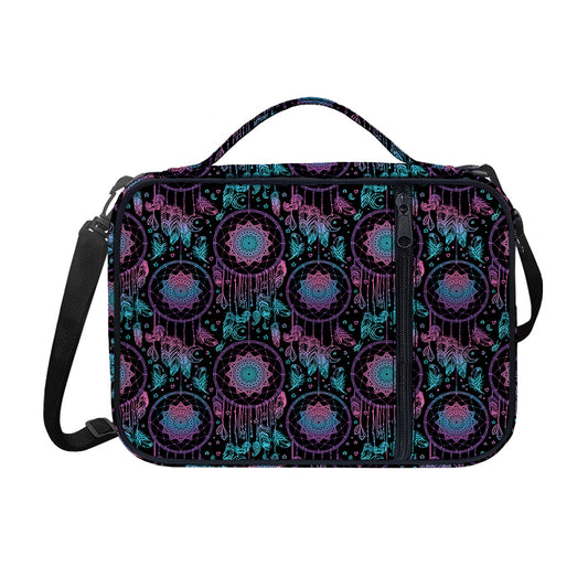 Purple And Blue Dream Catcher Print Shoulder Strap Bible Bag