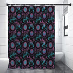 Purple And Blue Dream Catcher Print Shower Curtain