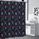 Purple And Blue Dream Catcher Print Shower Curtain