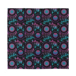 Purple And Blue Dream Catcher Print Silk Bandana