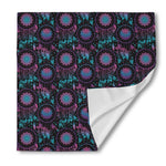 Purple And Blue Dream Catcher Print Silk Bandana