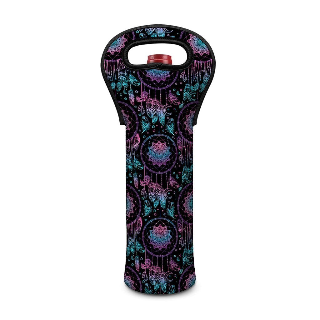 Purple And Blue Dream Catcher Print Single Neoprene Wine Tote